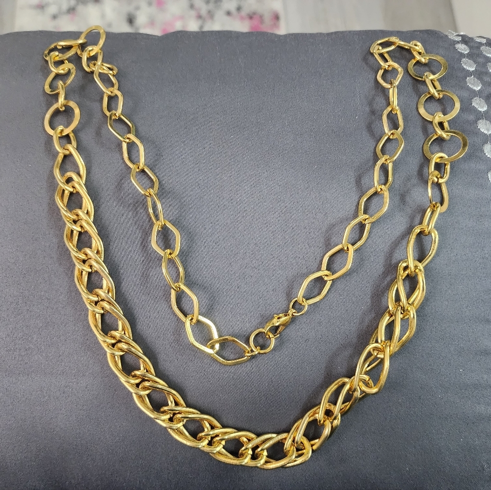 Gold Colored Chain Necklace